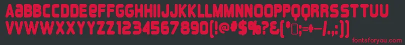 OverloadRegular Font – Red Fonts on Black Background