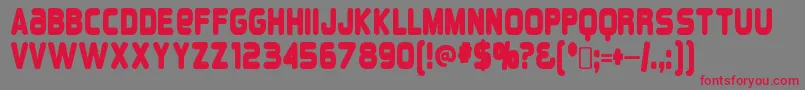 OverloadRegular Font – Red Fonts on Gray Background