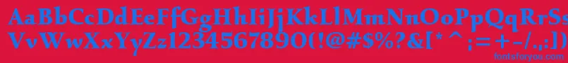 Подробнее о шрифте KallositcTtBold Шрифт KallositcTtBold – синие шрифты на красном фоне