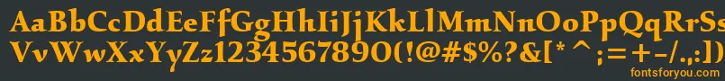 KallositcTtBold Font – Orange Fonts on Black Background
