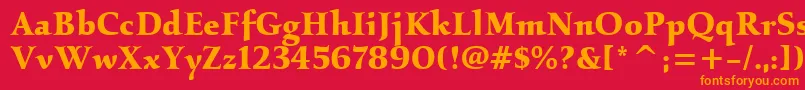 KallositcTtBold Font – Orange Fonts on Red Background