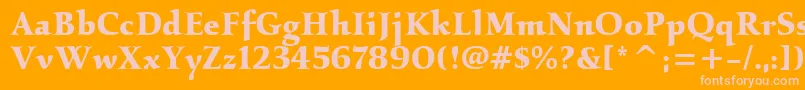 KallositcTtBold-Schriftart – Rosa Schriften auf orangefarbenem Hintergrund