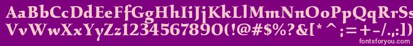 KallositcTtBold Font – Pink Fonts on Purple Background