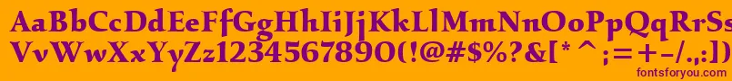 Weitere Informationen zur KallositcTtBold-Schriftart KallositcTtBold-Schriftart – Violette Schriften auf orangefarbenem Hintergrund