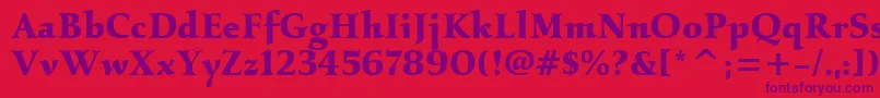 KallositcTtBold Font – Purple Fonts on Red Background