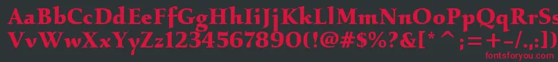 KallositcTtBold Font – Red Fonts on Black Background