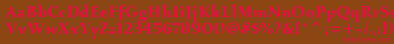 KallositcTtBold Font – Red Fonts on Brown Background