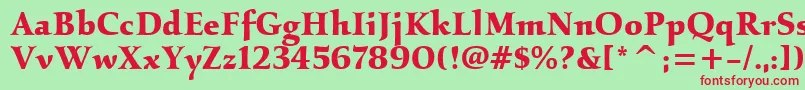 KallositcTtBold Font – Red Fonts on Green Background