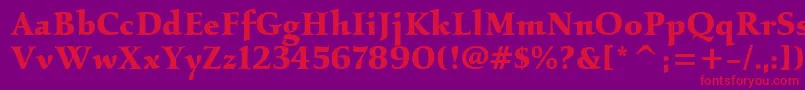 KallositcTtBold Font – Red Fonts on Purple Background