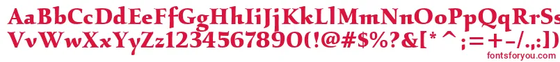 フォントKallositcTtBold – 赤い文字