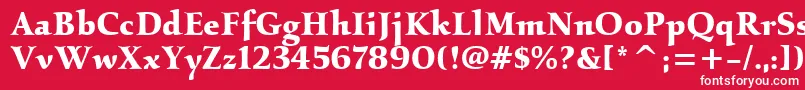 KallositcTtBold Font – White Fonts on Red Background