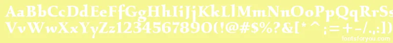 KallositcTtBold Font – White Fonts on Yellow Background