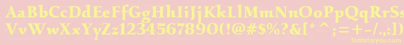KallositcTtBold Font – Yellow Fonts on Pink Background