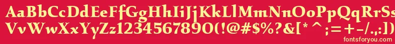 KallositcTtBold Font – Yellow Fonts on Red Background