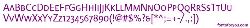 LinotypefinneganscRegular Font – Purple Fonts on White Background