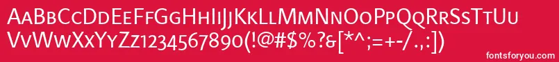 LinotypefinneganscRegular Font – White Fonts on Red Background