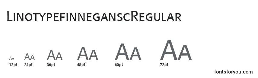 Размеры шрифта LinotypefinneganscRegular