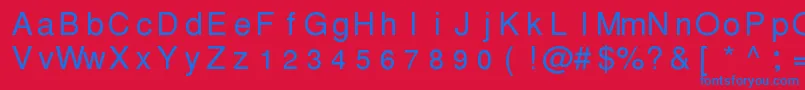 Pwthmseg Font – Blue Fonts on Red Background