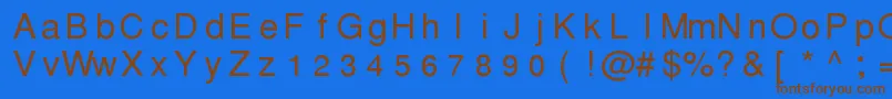 Pwthmseg Font – Brown Fonts on Blue Background
