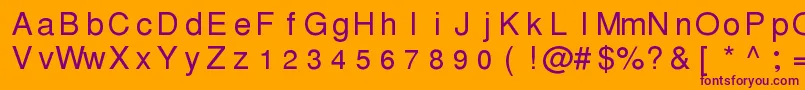 Pwthmseg Font – Purple Fonts on Orange Background