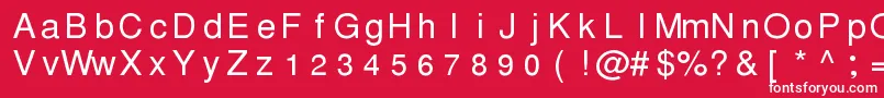 Pwthmseg Font – White Fonts on Red Background