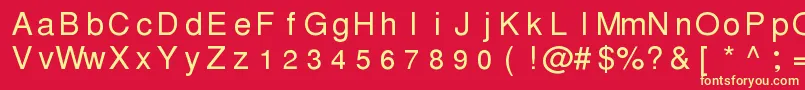 Pwthmseg Font – Yellow Fonts on Red Background