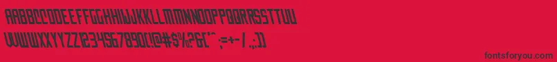 Nemenforcerleft Font – Black Fonts on Red Background