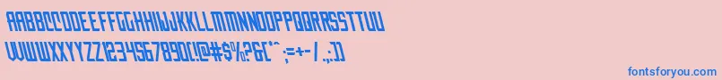 Nemenforcerleft-Schriftart – Blaue Schriften auf rosa Hintergrund