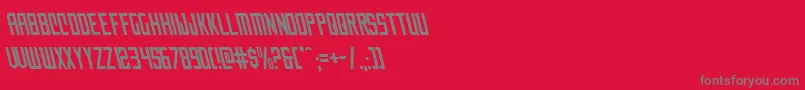 Fonte Nemenforcerleft – fontes cinzas em um fundo vermelho