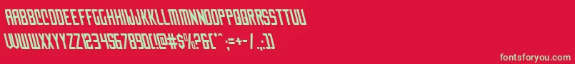 Nemenforcerleft Font – Green Fonts on Red Background