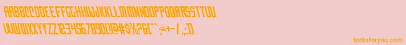 Nemenforcerleft Font – Orange Fonts on Pink Background