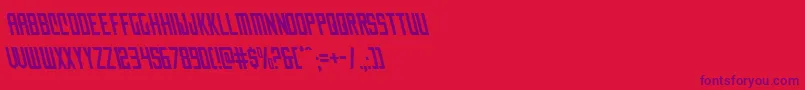Nemenforcerleft Font – Purple Fonts on Red Background