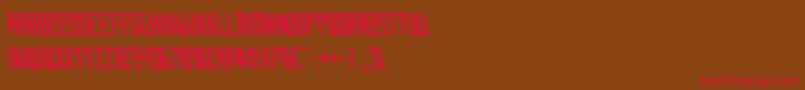 Nemenforcerleft Font – Red Fonts on Brown Background