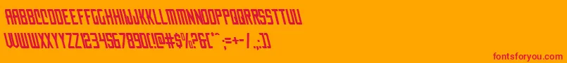 Nemenforcerleft Font – Red Fonts on Orange Background