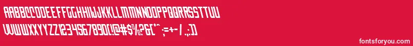 Nemenforcerleft-Schriftart – Weiße Schriften auf rotem Hintergrund