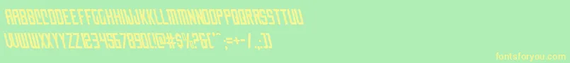Nemenforcerleft Font – Yellow Fonts on Green Background