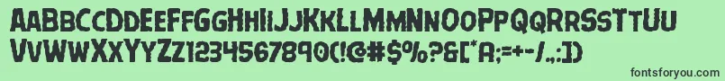 Terrorbabble Font – Black Fonts on Green Background