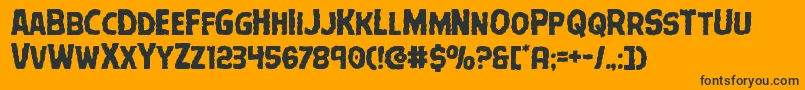 Terrorbabble Font – Black Fonts on Orange Background