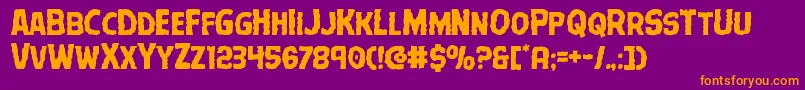 Terrorbabble Font – Orange Fonts on Purple Background