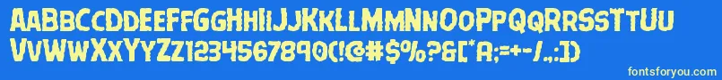 Terrorbabble Font – Yellow Fonts on Blue Background