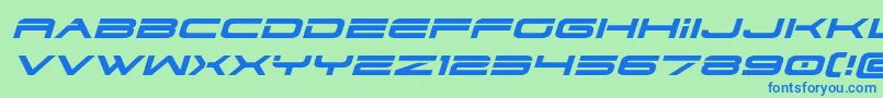 Dodger3expandital-fontti – siniset fontit vihreällä taustalla