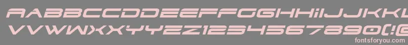 Fonte Dodger3expandital – fontes rosa em um fundo cinza