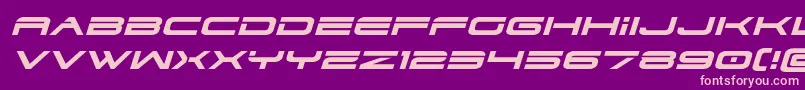 Dodger3expandital-Schriftart – Rosa Schriften auf violettem Hintergrund