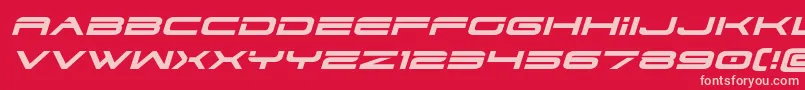 Czcionka Dodger3expandital – różowe czcionki na czerwonym tle