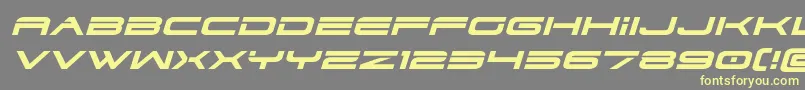 Fonte Dodger3expandital – fontes amarelas em um fundo cinza