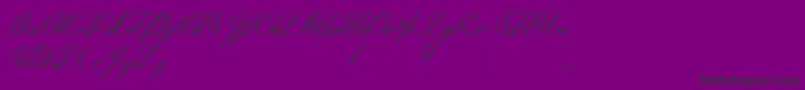 Eliensee-Schriftart – Schwarze Schriften auf violettem Hintergrund