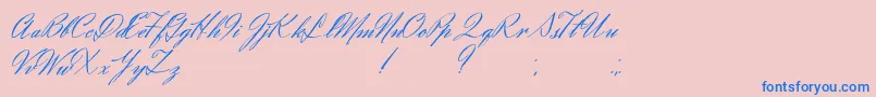 Eliensee Font – Blue Fonts on Pink Background