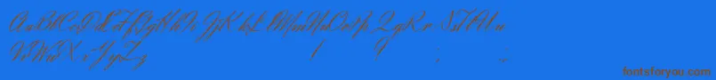 Eliensee Font – Brown Fonts on Blue Background