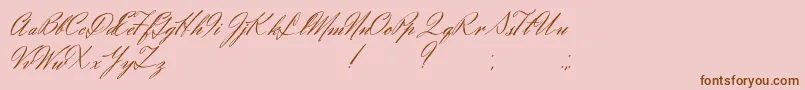 Eliensee Font – Brown Fonts on Pink Background