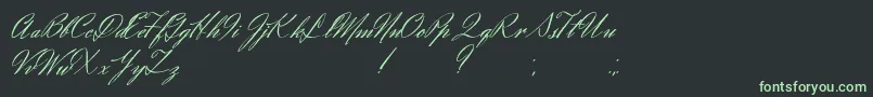 Eliensee-fontti – vihreät fontit mustalla taustalla